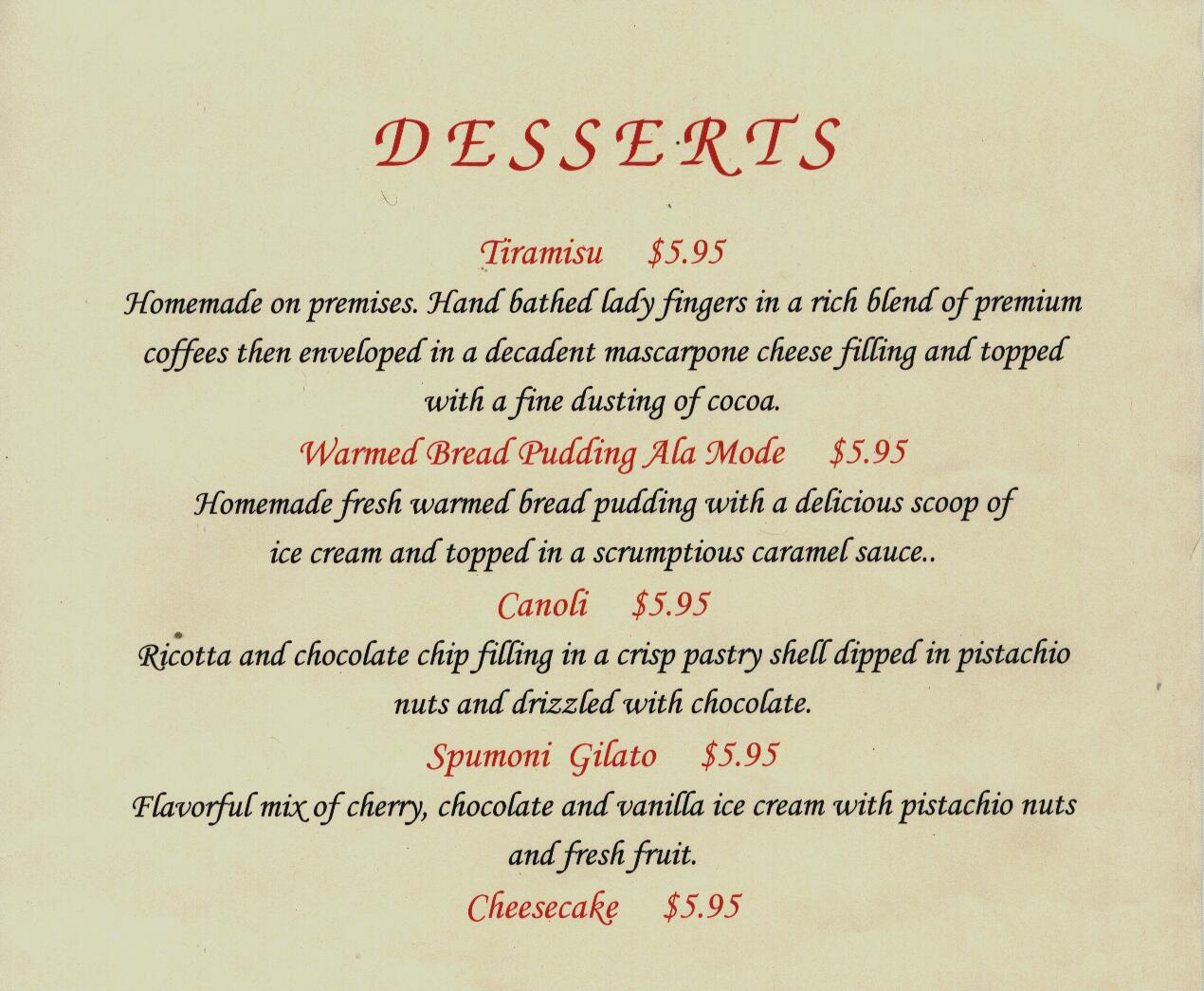 Dinner Desserts